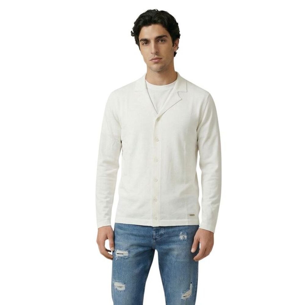 Gianni Lupo White Viscose Men's Cardigan